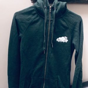 Roots hoodie with zipper and pockets